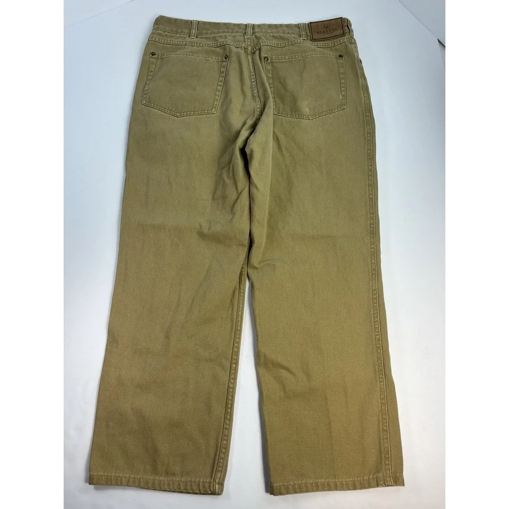 Beretta Jeans Men's Size 38 / 36x26 Relaxed Fit Straight Leg Khaki Tan Hunting